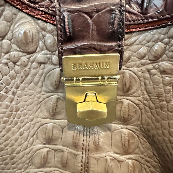 Brahmin Elisa Brown Embossed Croc Leather Purse - Picture 2 of 12